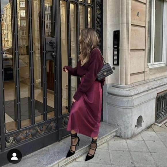 ZARA SATIN EFFECT SKIRT - Picture 3 of 16